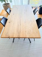 Esstisch Holz massiv mit Metallgestell, guter Zustand