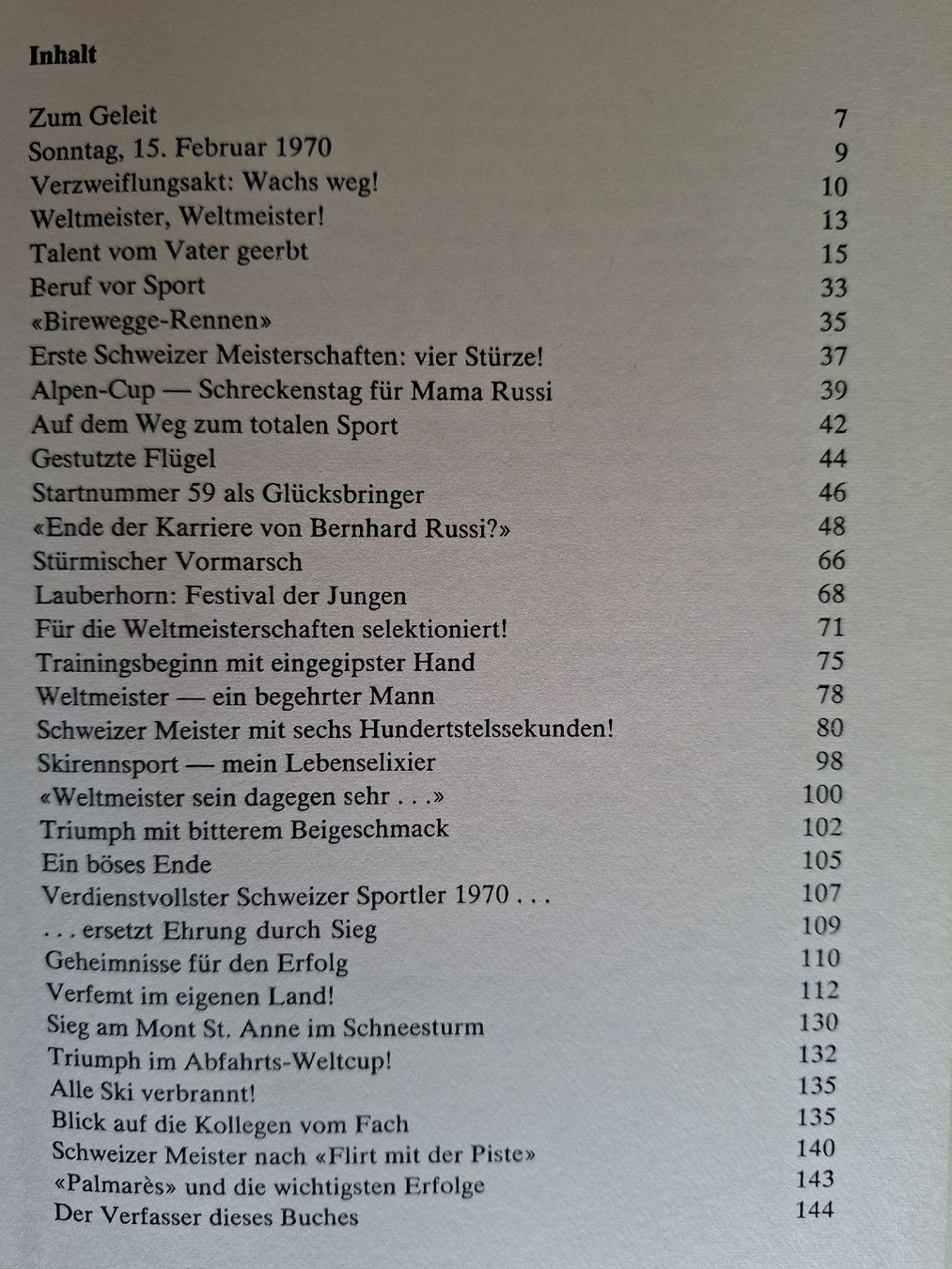 Livres: Bernhard Russi Buch von 1971  – D'occasion à Schwanden Sigrisw par cadieux71 3