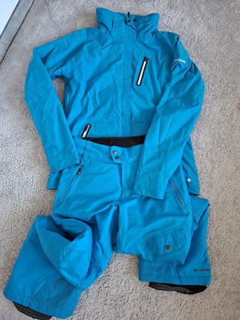 Ensemble de ski Columbia bleu, veste L et pantalon S