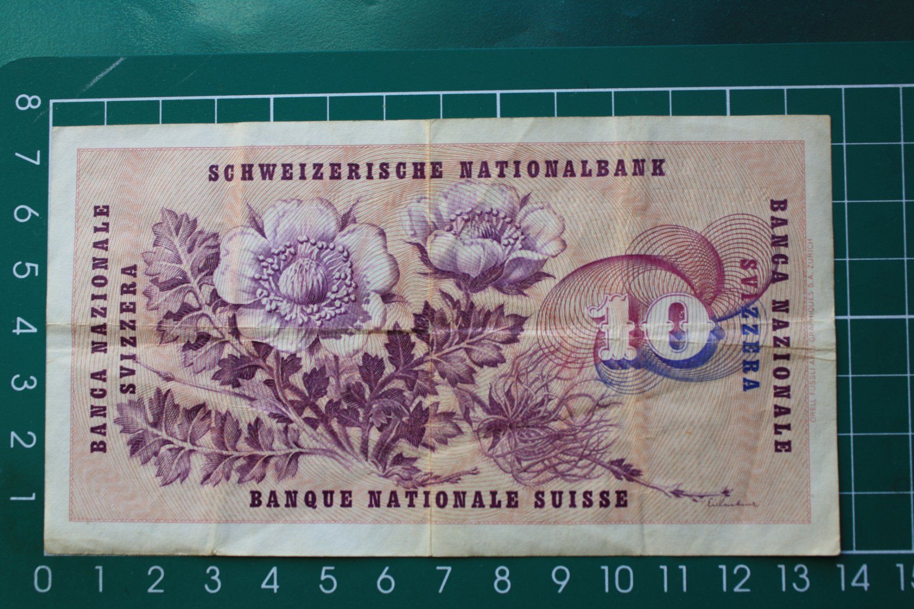 Banconote: gottfried keller banknote 10 franken 1960 – Usato da Laupen BE venduto da Gufi57 1