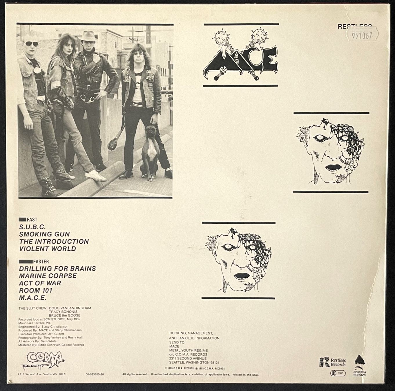 Vinyles: Mace - Process Of Elimination - LP - 1985 - First Press – D'occasion à Uster par Zardodel 1