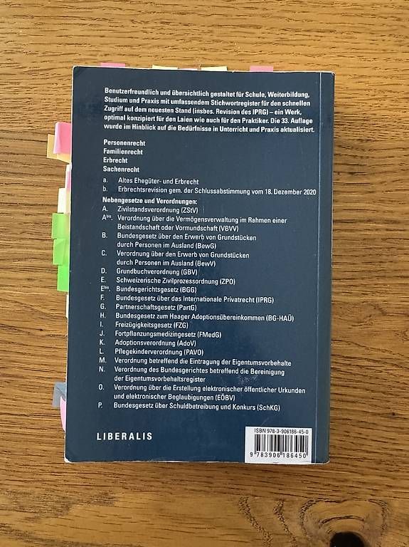 Libri: ZGB inkl. E-Book - Thomas Sutter- Somm  – Usato da Fehraltorf venduto da eli_x28b 1