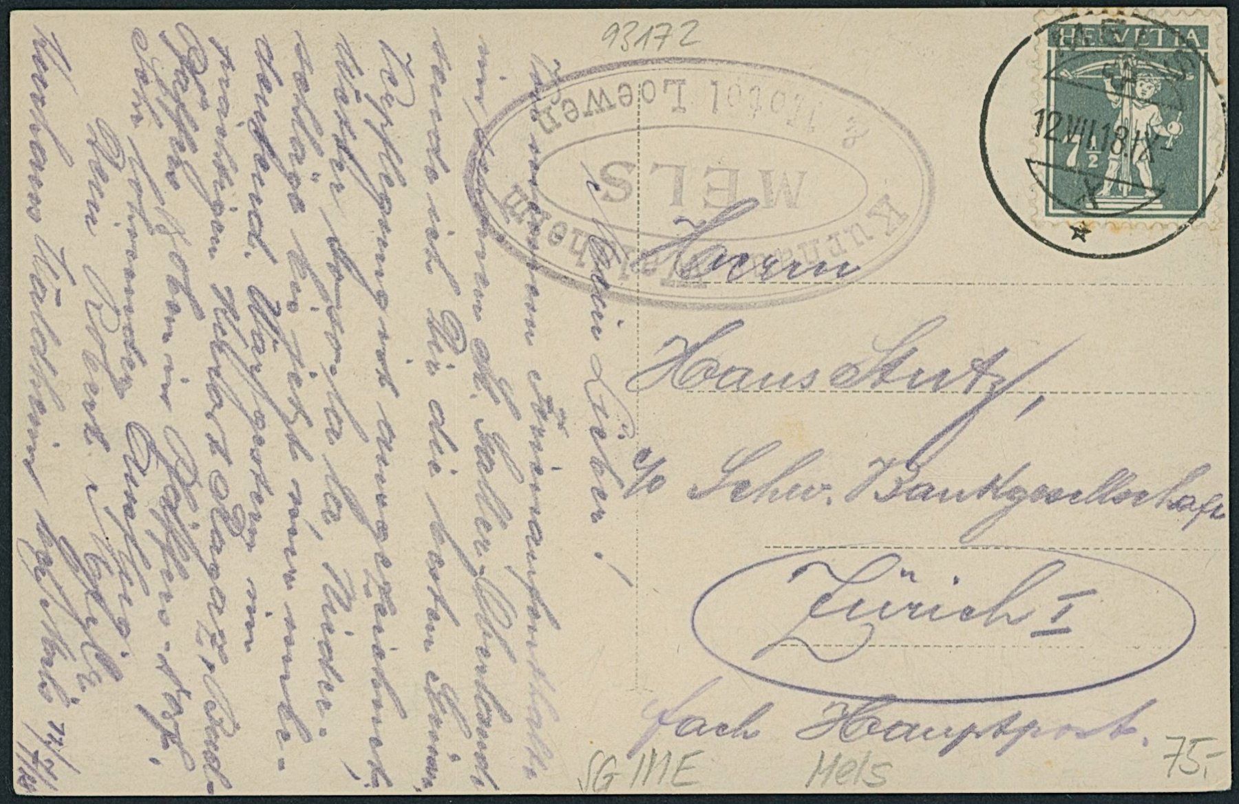 Cartes postales: SG Mels – D'occasion à Schindellegi par dolpitz 1