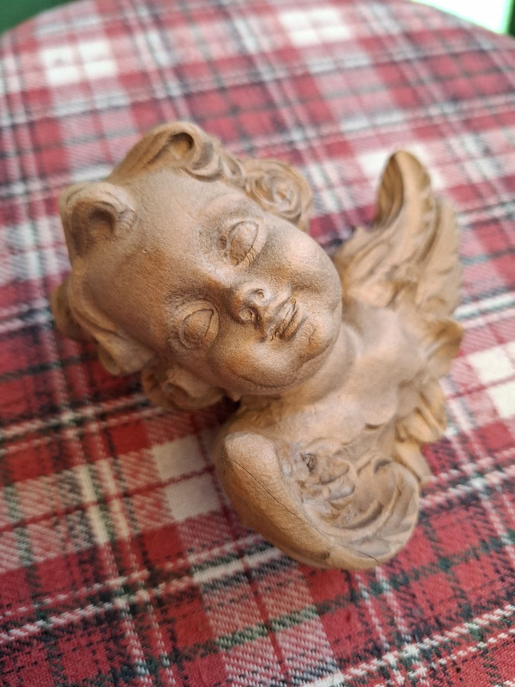 Statuette: Engel / Putte - Wanddeko aus Holz – Usato da Dällikon venduto da Shishio 1