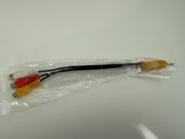 Anschlusskabel von 3.5mm Stecker gelb auf V-A Buchsen, NEU