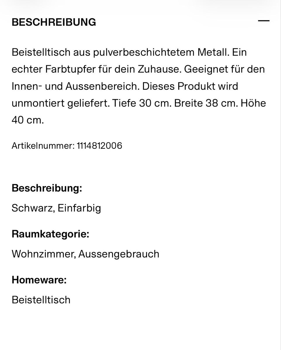 Tavoli: Beistelltisch schwarz Metall – Usato da Ittigen venduto da luna_91 7