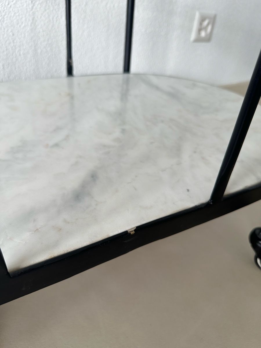 Pfister Carrelli di servizio: Barwagen Servierwagen Metall / Holz / Marmor – Usato da Schenkon venduto da Charlottenstrasse1 2