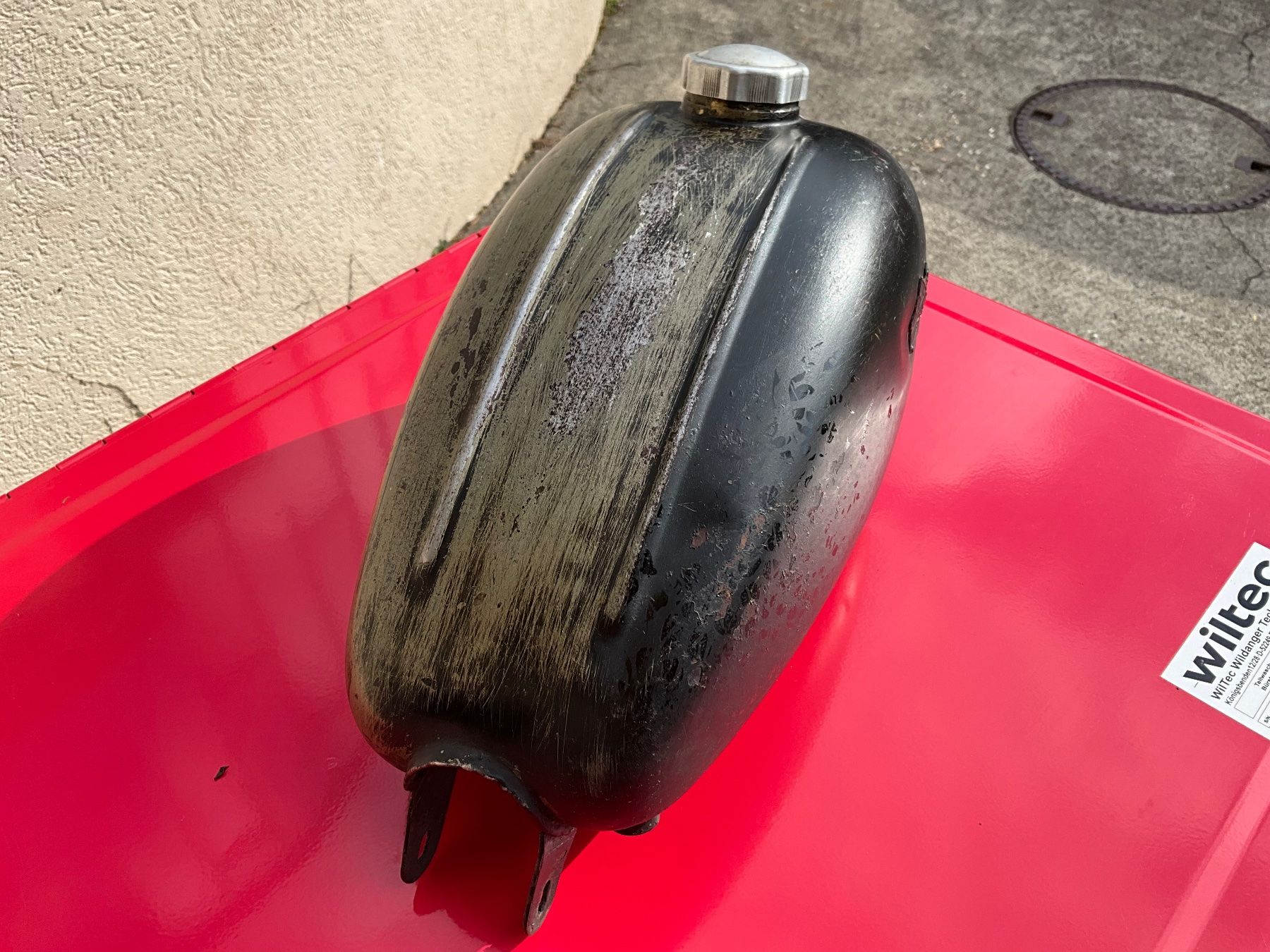 Sachs Accessori per altri veicoli: Mofa Sachs Rixe Benzintank – Difettoso da Nussbaumen AG venduto da Mustang66 1