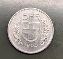 5 Fr. Münze CH 1965 Silber