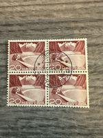 Briefmarke Schweiz, Viererblock, 20 Rappen, Helvetia