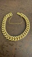 Bracelet Vintage Plaque Or, Maille Gourmette Massive!
