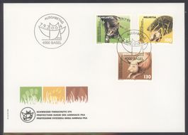 2004, FDC, Sondermarken Schweizer Tierschutz STS