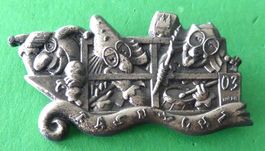 Basler Fasnachtsplakette Silber mit Nadel 2003