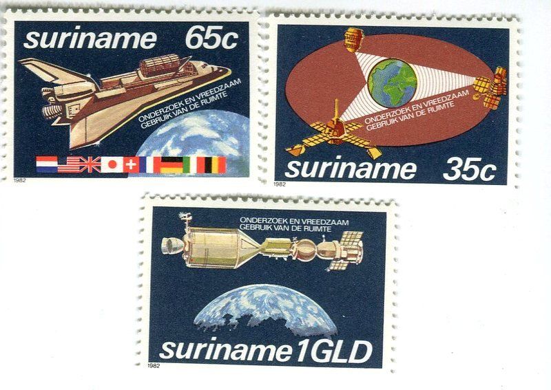 Tutti i francobolli: Briefmarken "Apollo-Sojus". Suriname – Nuovo e nell'imballaggio originale da Basel venduto da Butsch5