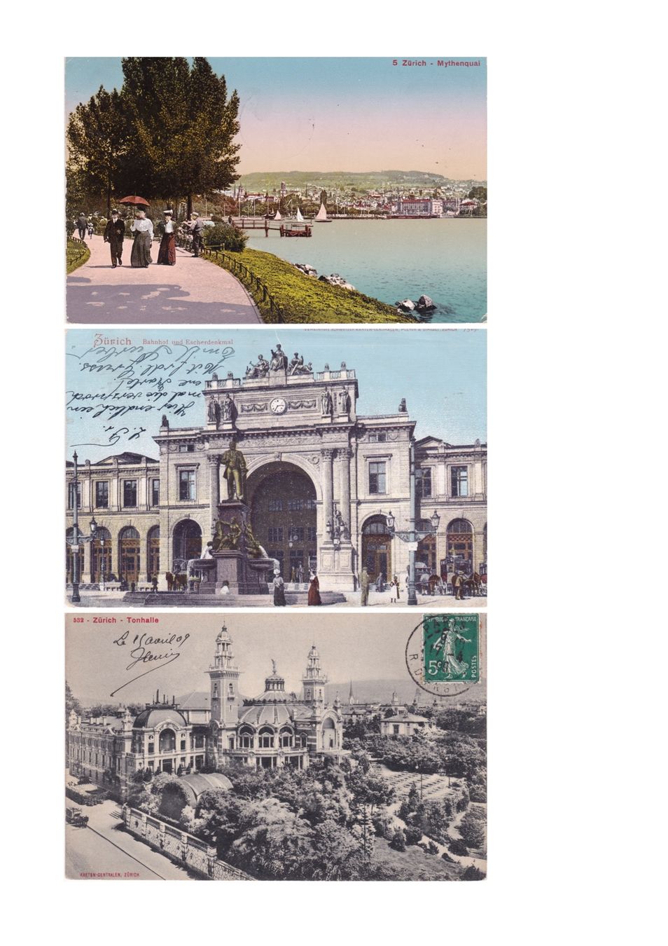 Cartoline postali: Konvolut Zürich – Usato da Baar venduto da dokuba 3