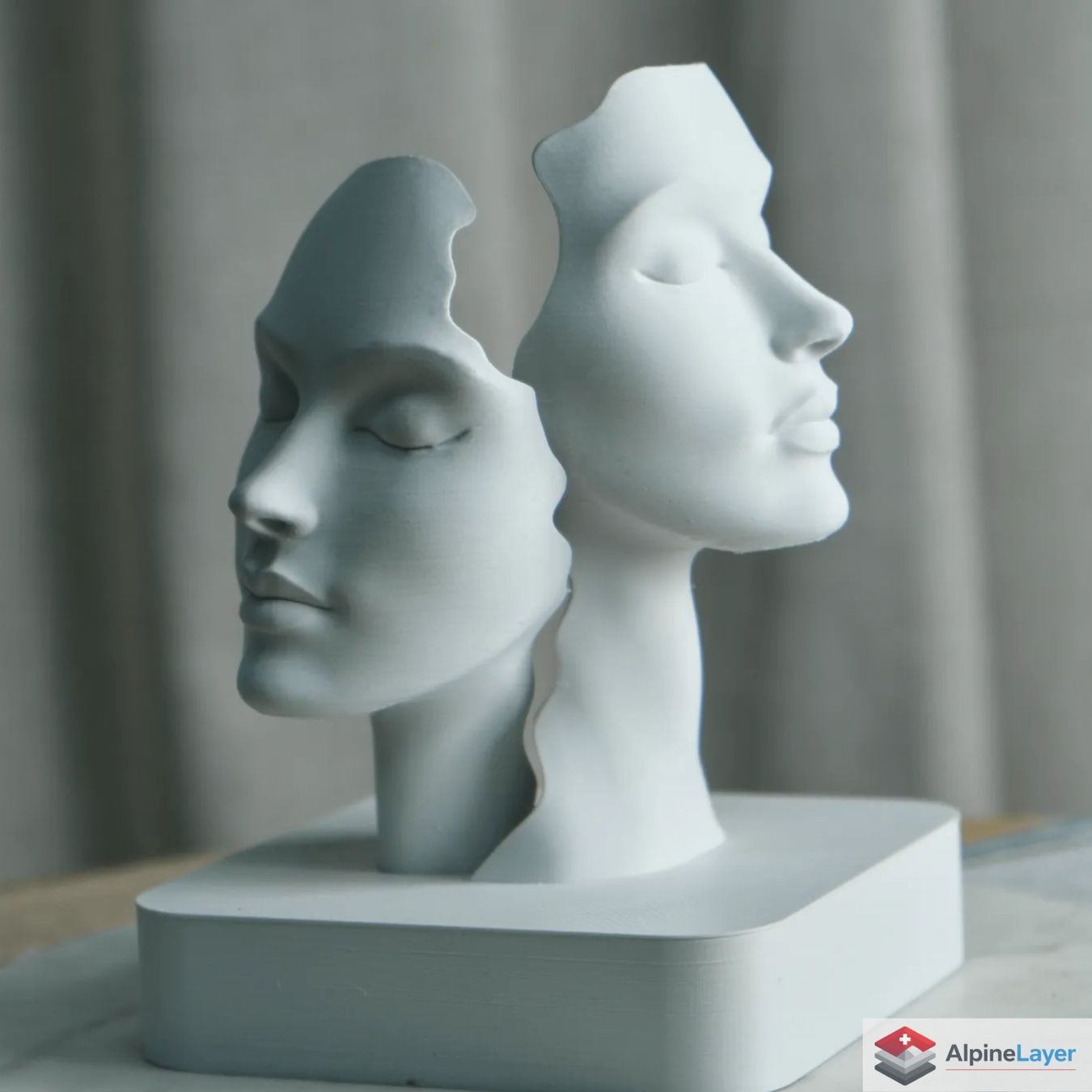 Sculture & Statue: Duality Faces Sculpture – Minimalist Art - 3D Printed – Nuovo (secondo la descrizione) da Losone venduto da AlpineLayer