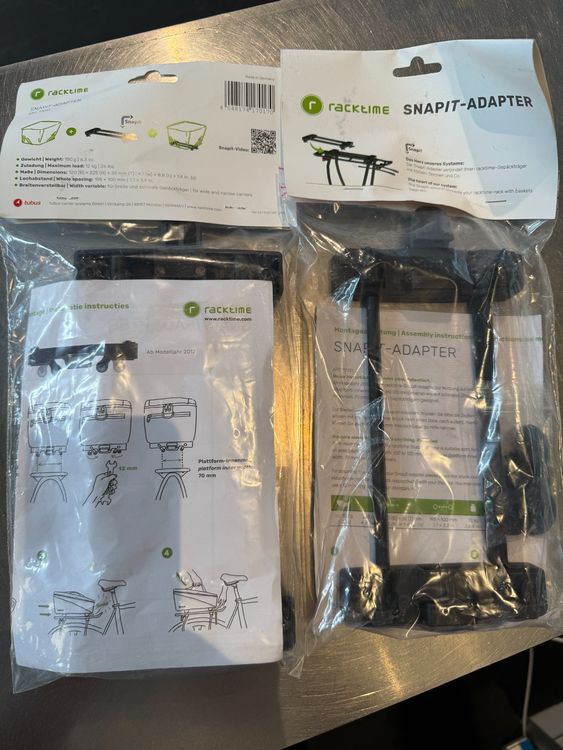2x Racktime Snapit-Adapter (Neu und originalverpackt) in Zürich für CHF ...