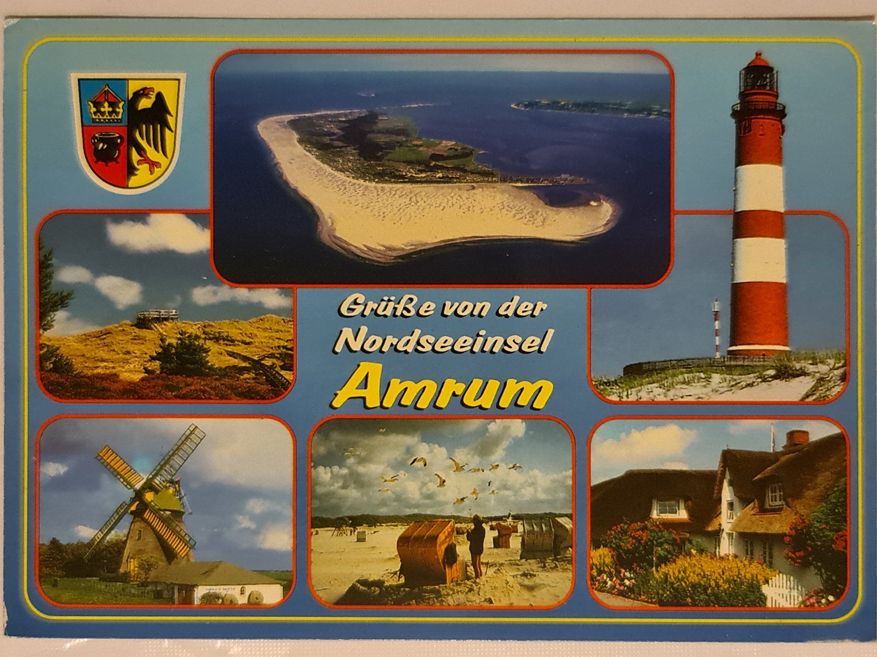 Cartoline postali: Ansichtskarte Nordseeinsel Amrum – Usato da Dintikon venduto da Vexi
