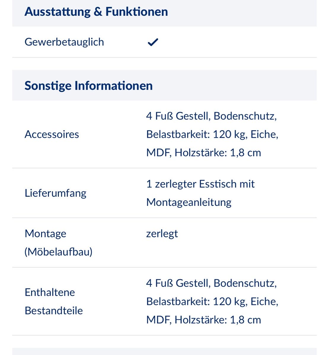 Tavoli: Esstisch weis rund 106 cm NEW – Nuovo (secondo la descrizione) da Zürich venduto da Privat4444 5