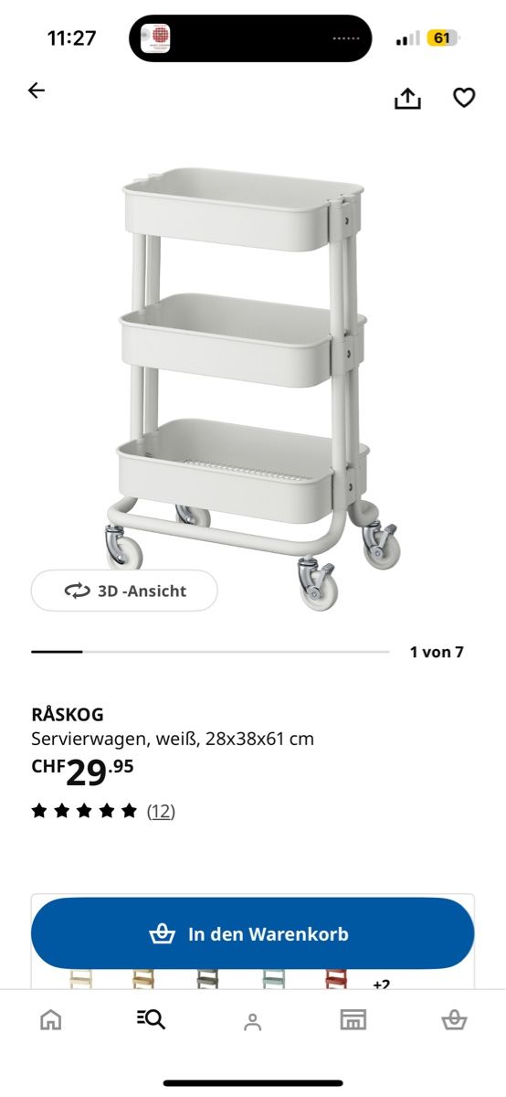 Ikea Carrelli di servizio: Ikea Servierwagen petrol – Usato da Dornach venduto da julie_90 2