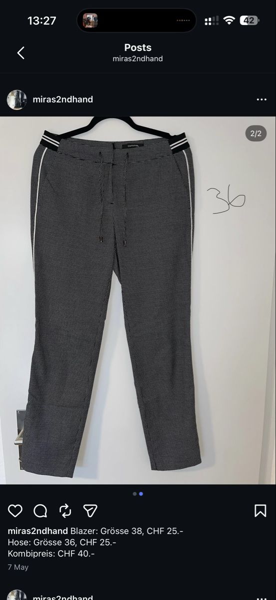 Completi & Tailleur: Blazer Size 38 Trousers Size 36 – Usato da Chur venduto da aar_9sh7 1