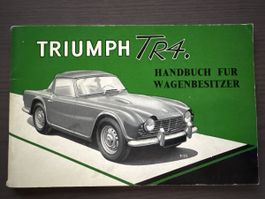 Original Triumph TR4 Handbuch 1. Auflage 1962