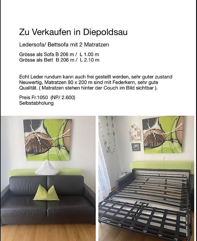Sofas: Leder Sofa  – Gebraucht aus Diepoldsau von sim_8mcg 2