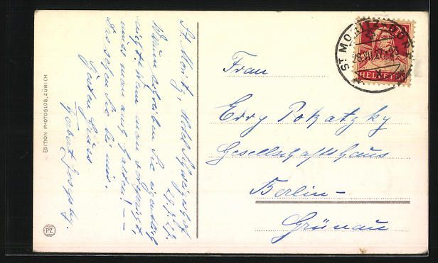 Cartoline postali: AK St. Moritz-Dorf, Ortsansicht mit See – Usato da Berlin venduto da bartko-reher 1