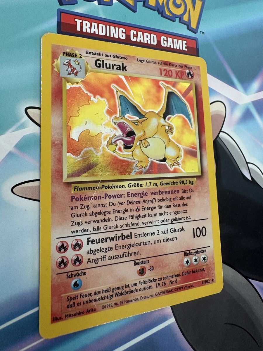 Pokémon Sammelbilder & Trading cards: Glurak (Charizard) 4/102 Base Set DE – Gebraucht aus Buchs SG von Techniquez 5