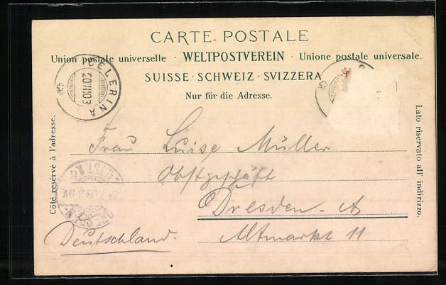 Cartoline postali: AK St. Moritz-Dorf, Ortsansicht von oben – Usato da Berlin venduto da bartko-reher 1