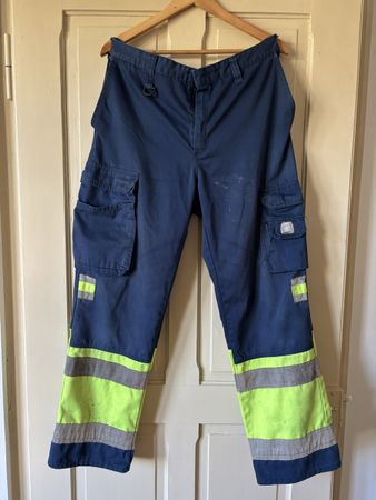 Fristad Arbeitshose blau/ gelb Gr. 25
