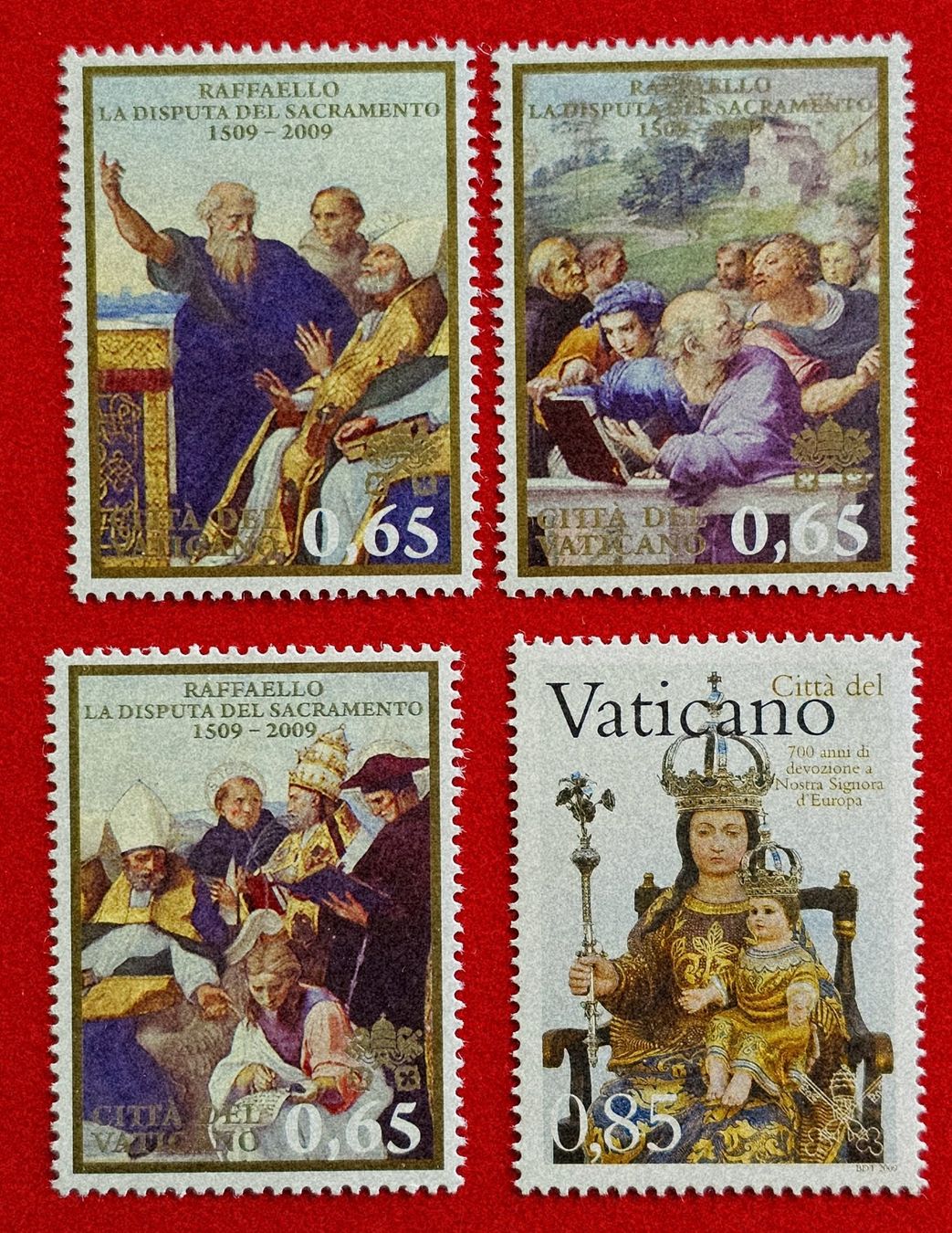Alle Briefmarken: VATIKAN RAFFAELLO MADONNA GIBRALTAR 2009** POSTFRISCH – Neu (gemäss Beschreibung) aus Düdingen von Quartierstrasse