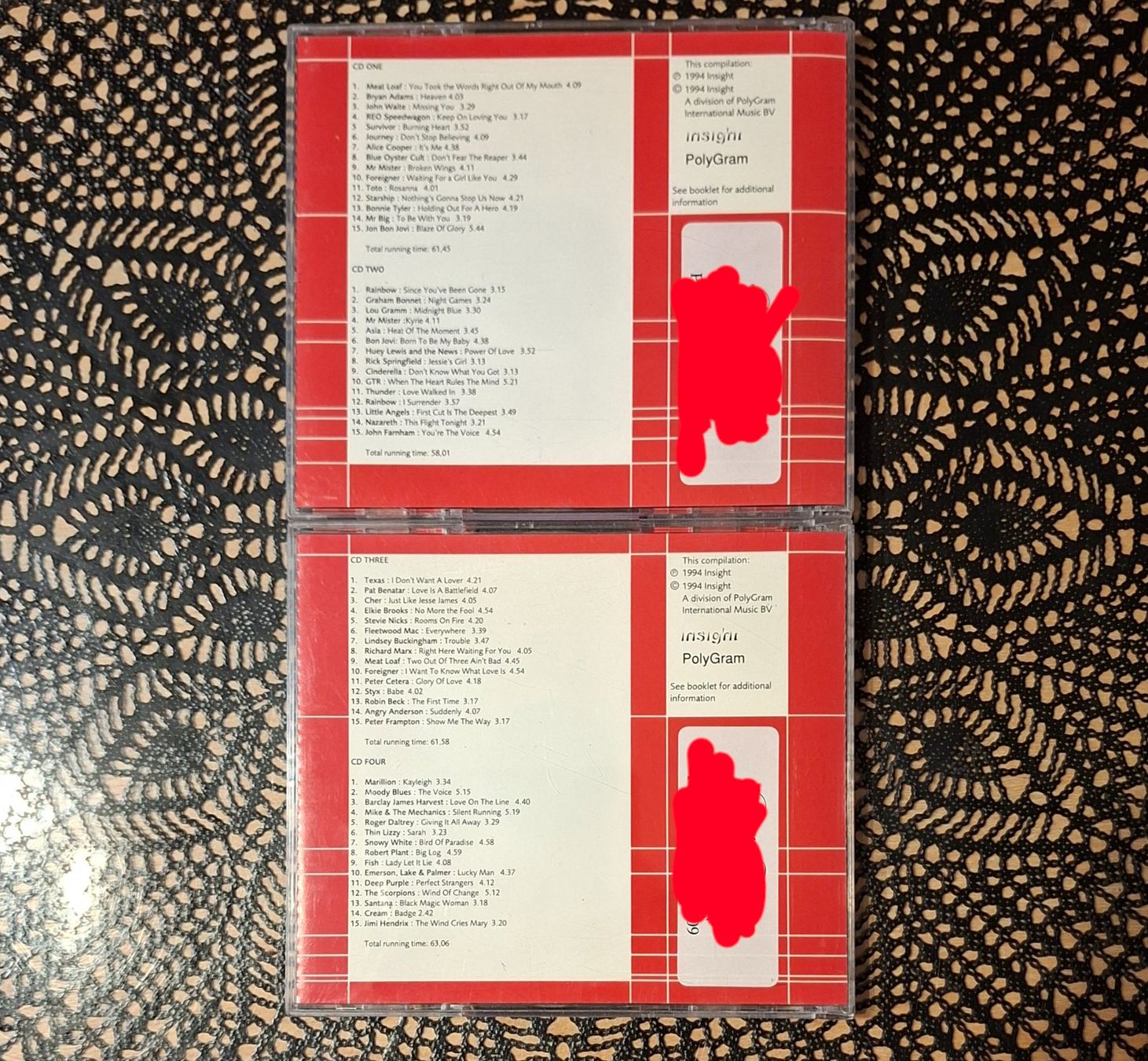 CD: Burning Heart 4CD Set, Rock Compilation Sampler 1994 – Usato da Schönenberg TG venduto da Gregolino76 1