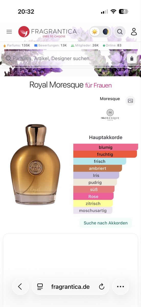 Parfum & Eau de Toilette: Parfum Royal Moresque , 2 ml – Gebraucht aus Sursee von nri_g5z8 1