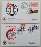 Dänemark Rotes Kreuz 1987/88, 2xFDC