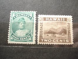 2 uralte Marken Hawaii *