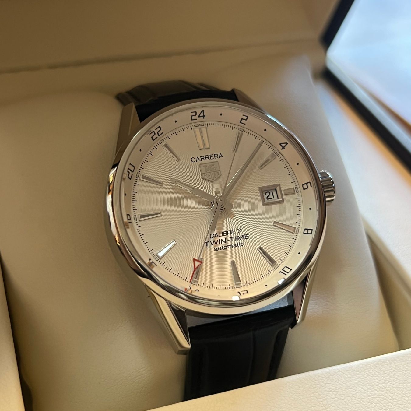Tag Heuer Orologi: Tag Heuer Carrera Twin-Time Full Set WAR2011-1 – Usato da Carouge GE venduto da Watchaser 1