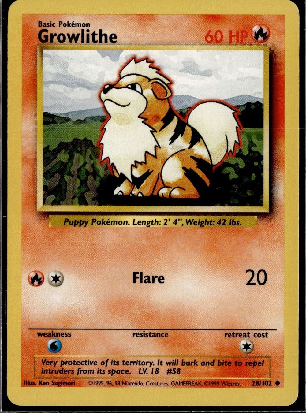 Pokémon Carte collezionabili: Growlithe Base Set 28/102 Pokémon 1999 – Usato da Zürich venduto da pokemon_cards