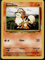 Growlithe Base Set 28/102 Pokémon 1999