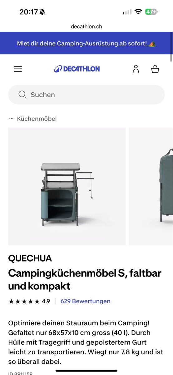 Kuchen Camping (Gebraucht) in Bern fr CHF 50  nur Abholung auf Ricardo  kaufen