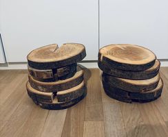 11 Holzscheiben Deko Hochzeit Echtholz massiv
