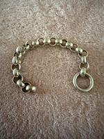 Armband silberfarben Ankerkette mit Ringverschluss guter Zus