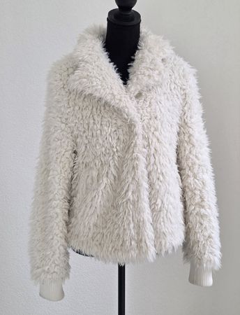 Kunstfell Jacke weiss Grösse M
