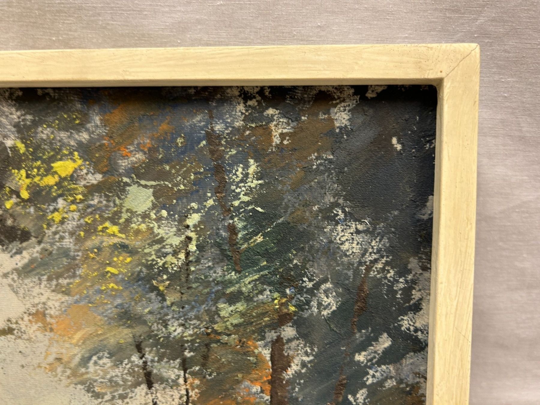Gemälde: Wunderschönes Ölbild auf Leinwand, Waldsee Landschaft – Gebraucht aus Steinhausen von Super05 4