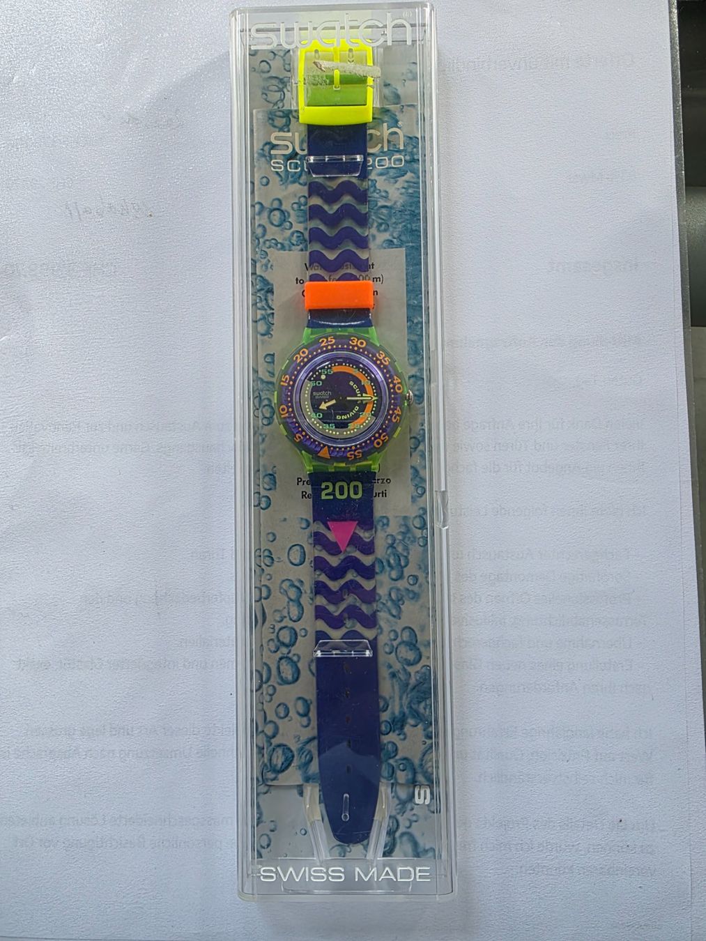 Swatch Orologi: Swatch Uhr Scuba – Nuovo e nell'imballaggio originale da Zürich venduto da adriben