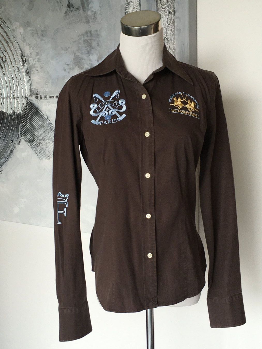 La Martina Blusen: La Martina Bluse Mocca Grösse S-M 34-36 – Gebraucht aus Chur von Chanel72 8