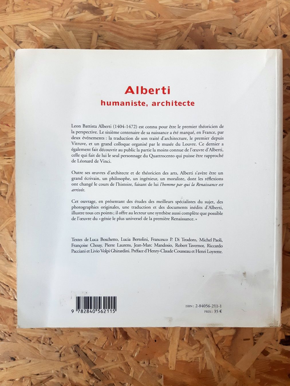 Bücher: "Alberti, humaniste, architecte", F. Choay – Gebraucht aus Ecublens VD von TWISTO 1