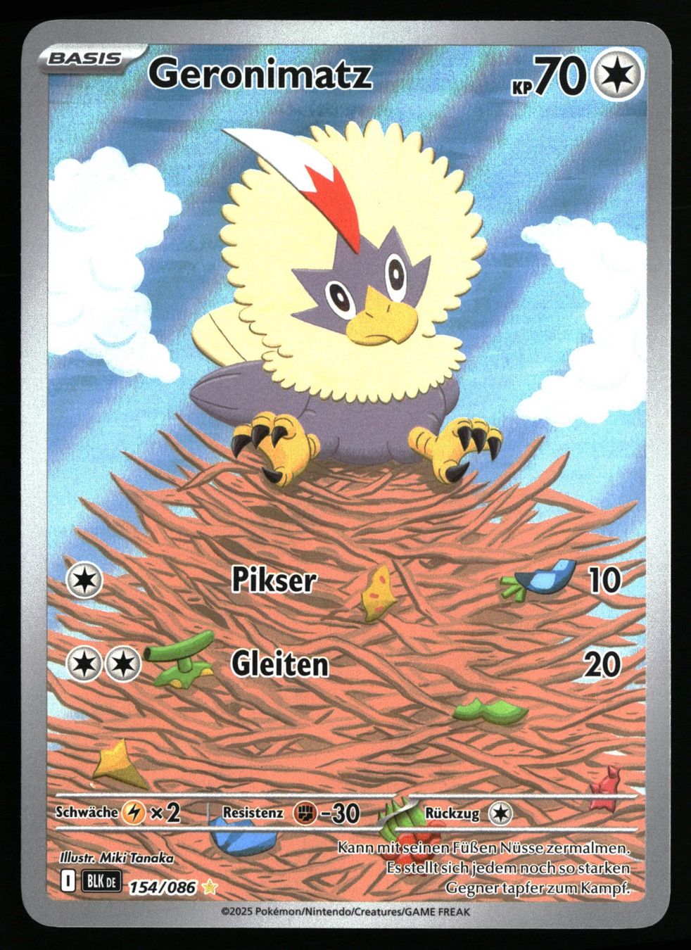 Pokémon Sammelbilder & Trading cards: Geronimatz #154 Pokemon Schwarze Blitze – Gebraucht aus Feuerthalen von Plazatoys