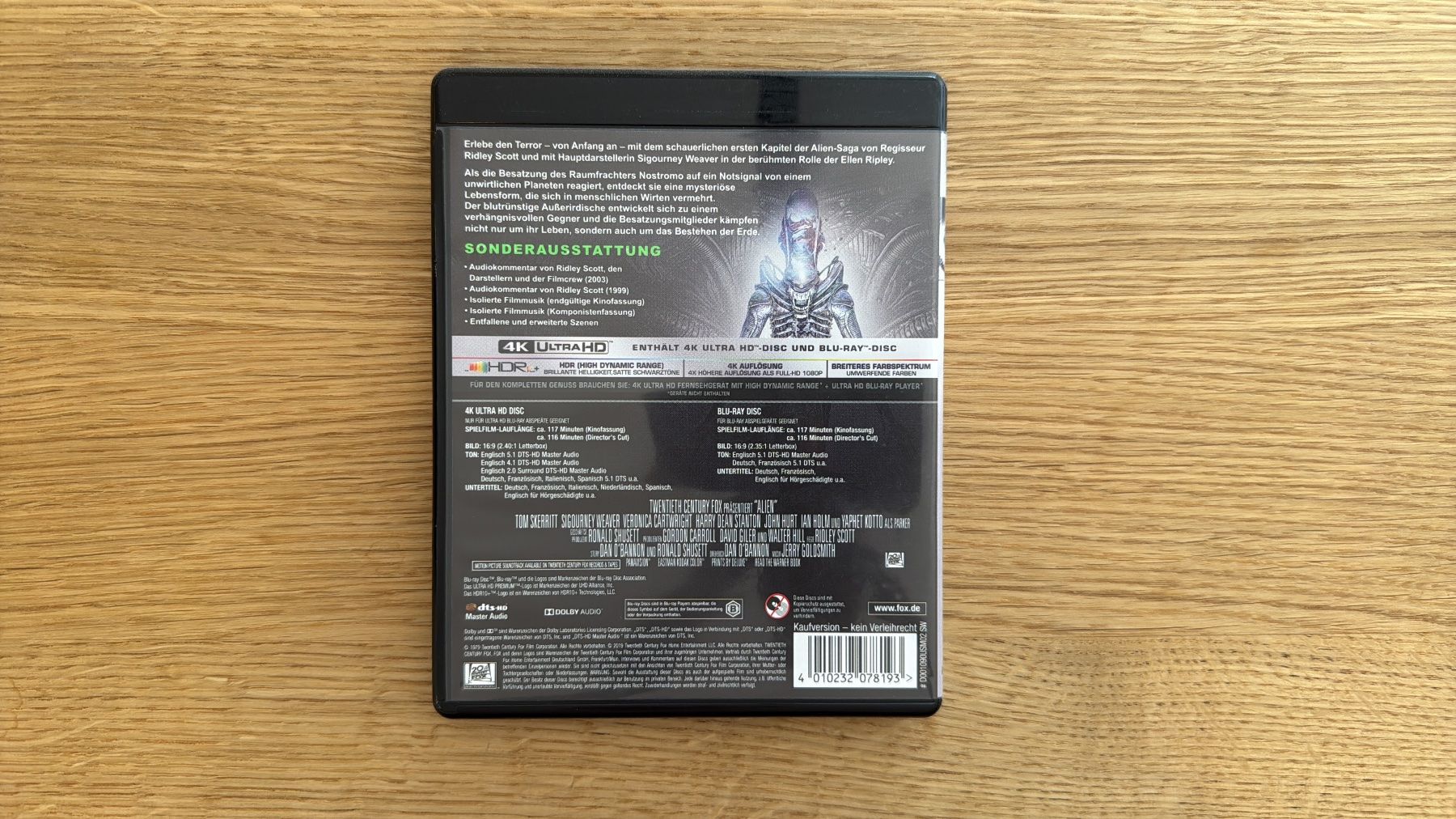 Alle DVDs: Alien 1979 - 4K UHD Blu-Ray – Gebraucht aus Wallisellen von Art_Vendorlay 1