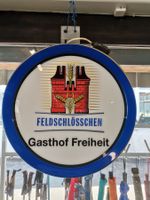 Leuchtreklame Feldschlösschen Bier, Bier Werbung, Bier Rekla